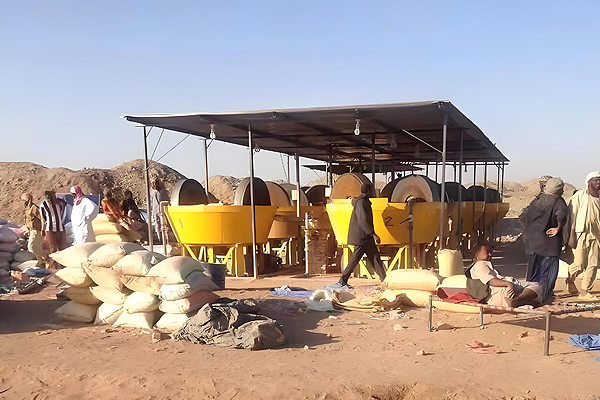 wet pan mill working site
